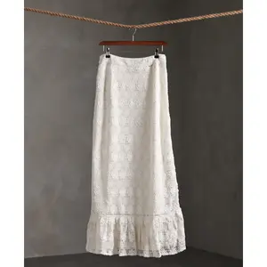 Saia longa de renda para mulheres Superdry Morgan image-0