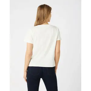 Women's T-shirt Wrangler Logo Off White image-3