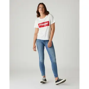 Women's T-shirt Wrangler Logo Off White image-2