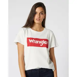 Women's T-shirt Wrangler Logo Off White image-5