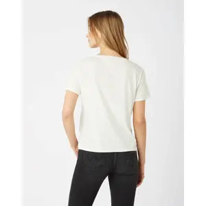 Frauen-T-Shirt Wrangler Logo Off White image-3