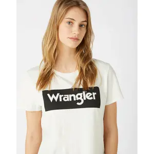 Frauen-T-Shirt Wrangler Logo Off White image-4