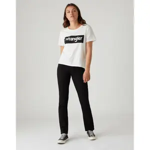 Frauen-T-Shirt Wrangler Logo Off White image-2