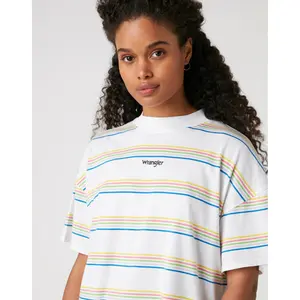 Hochripp-T-Shirt für Frauen Wrangler Girlfriend image-3