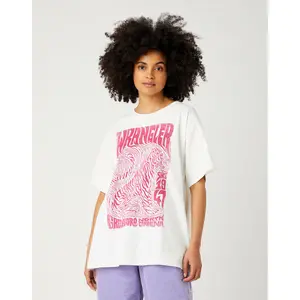 Women's oversized T-shirt Wrangler Wornwhite image-1