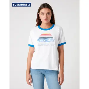 Dames-T-shirt Wrangler Relaxed Ringer image-0