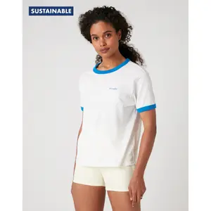 Dames-T-shirt Wrangler Relaxed Ringer Strong image-0