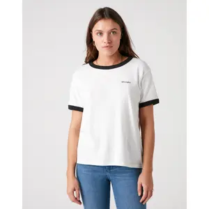 Damen-T-Shirt Wrangler Relaxed Ringer Faded image-0