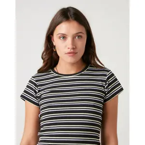 Schmal geschnittenes Damen-T-Shirt Wrangler Stripe image-3