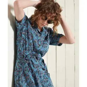 Vestido camisero estampado de mujer Superdry image-3
