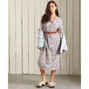 Vestido camisero estampado de mujer Superdry image-1