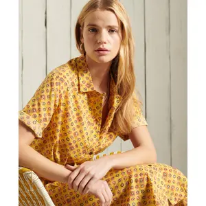 Vestido camisero estampado de mujer Superdry image-3