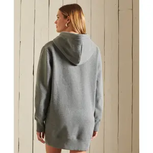 Robe sweat à capuche brodée femme Superdry Vintage Logo image-2