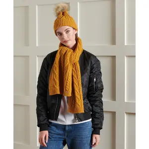 Zvrásněný pletený šál pro ženy Superdry Lannah image-1