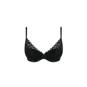 we148003blk-soutien-gorge-plunge-armatures-femme-wacoal-raffine-black