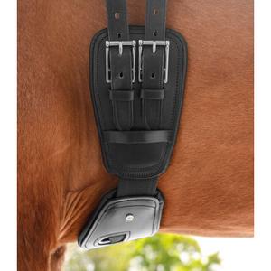 Short elastic leather saddle strap Waldhausen