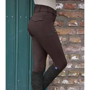 Wedstrijdrijbroek met volle grip hoge taille voor vrouwen ELT Kassandra image-2