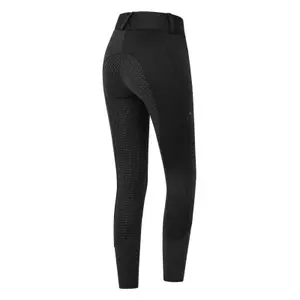 Pantaloni da equitazione da concorso full grip vita alta donna ELT Essential Silikon image-1
