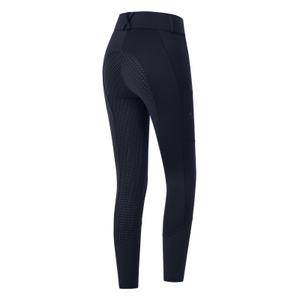 Pantaloni da equitazione da concorso full grip vita alta donna ELT Essential Silikon image-1