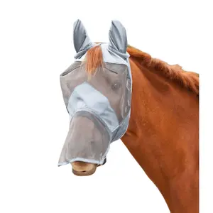 Máscara antimoscas para caballo con protección para las orejas y el hocico Waldhausen Premium image-0