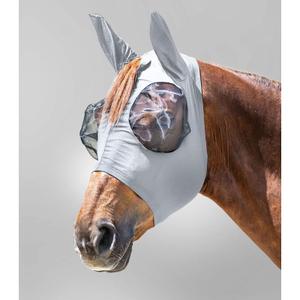 6330411-pon-masque-anti-mouches-pour-poney-waldhausen-puck-gris-argente-poney