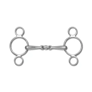 Mors 3 of 4 ringen voor paard dubbel gebroken Waldhausen Massif