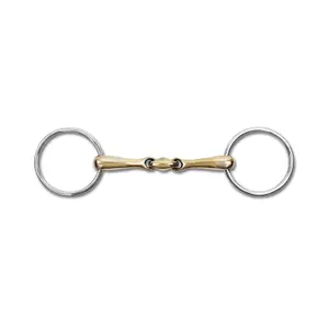 Mundstück 2 Ringe für Pferd doppelt gebrochen massiv Waldhausen Cupris image-0