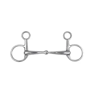 Simple broken snaffle bit for horse Waldhausen Massif image-0