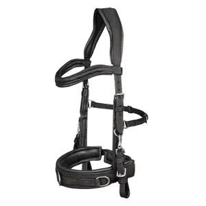 Anatomic leather hackamore for horse Waldhausen