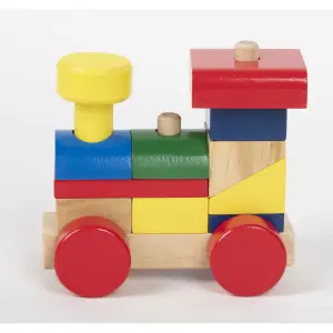 Wooden locomotive building set WDK Partner image-1