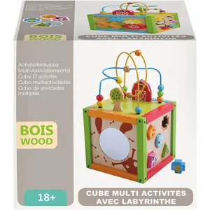 Wooden cube puzzle labyrinth activity WDK Partner image-1