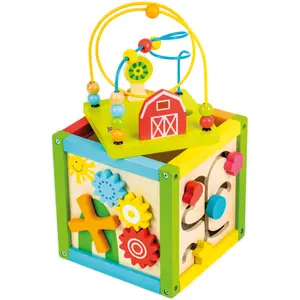 Wooden cube puzzle labyrinth activity WDK Partner image-0