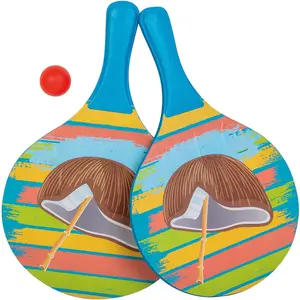2 beach rackets and 1 ball WDK Partner Coconut 8 mm image-1
