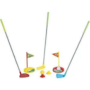 Outdoor set of 3 metal golf sticks WDK Partner image-0