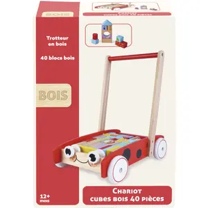 Legevogn til tidlig indlæring 40 træklodser WDK Partner image-2