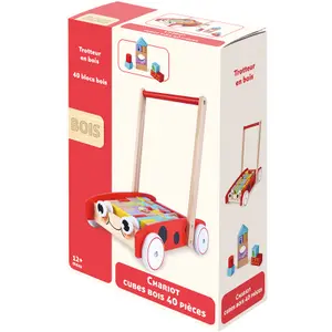 Legevogn til tidlig indlæring 40 træklodser WDK Partner image-4