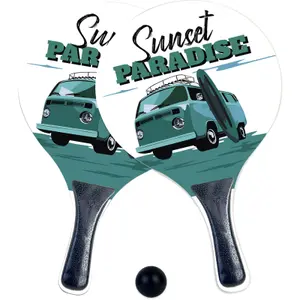 2 raquettes de plage et 1 balle WDK Partner Sunset image-0