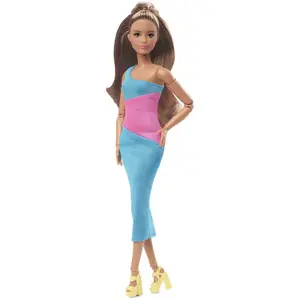 Barbie doll brown dress color WDK Partner image-1