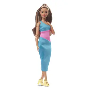 Barbie doll brown dress color WDK Partner image-0
