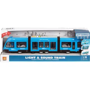 Retro Friction Car Tramway Playset with Sound and Light WDK Partner image-0