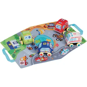 Jeux d'éveil tapis avec 4 véhicules WDK Partner image-4