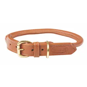 Rolled leather dog collar Weatherbeeta image-0