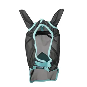 Masque anti-mouches pour cheval en maille fine avec une couverture oreille et nez Weatherbeeta Comfitec Deluxe image-0