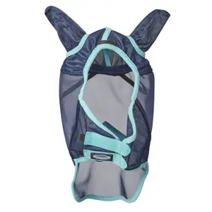 Masque anti-mouches pour cheval en maille fine avec une couverture oreille et nez Weatherbeeta Comfitec Deluxe image-0