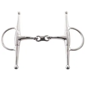 Bocados de bochecha inteira e de caracol com elos franceses para cavalos Weatherbeeta Korsteel image-0