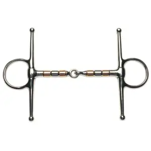 Stainless steel, copper and steel full cheek snaffle bits for horses Weatherbeeta Korsteel image-0