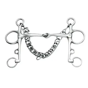Bit para cavalo com articulação pelham em aço inoxidável Weatherbeeta Korsteel image-0