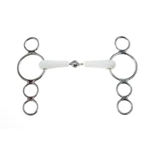 Mors 3 ou 4 anneaux pour cheval Weatherbeeta Korsteel Flexi Flexi