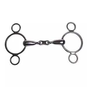 Bit holandês de 2 anéis em aço inoxidável para cavalos com elos franceses Weatherbeeta Korsteel image-0