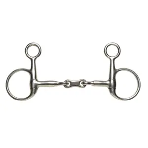 Baucher stainless steel horse bit with French links Weatherbeeta Korsteel image-0